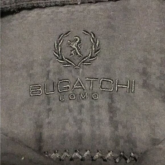 Bugatchi Uomo Mens 100% Cotton Black Long Sleeve Button-Down Shirt Size 15/38 - Picture 7 of 11